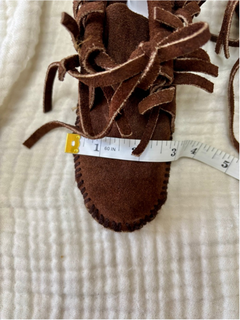 Baby Unbranded Brown Moccasins suede Leather - Picture 7 of 9